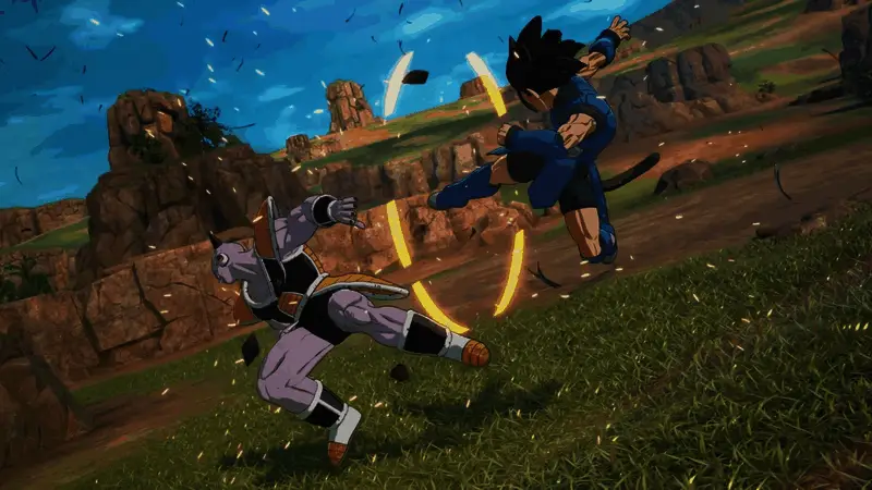 对手被击中后爆炸特效震撼,火花四溅