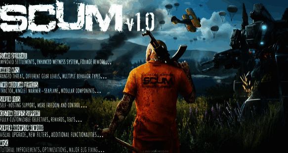 《人渣》游戏封面画面,荒野背景中角色手持工具艰难求生