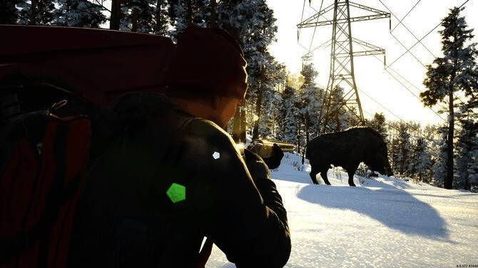 玩家在废墟中搜寻物资,背包满载各类零件与材料