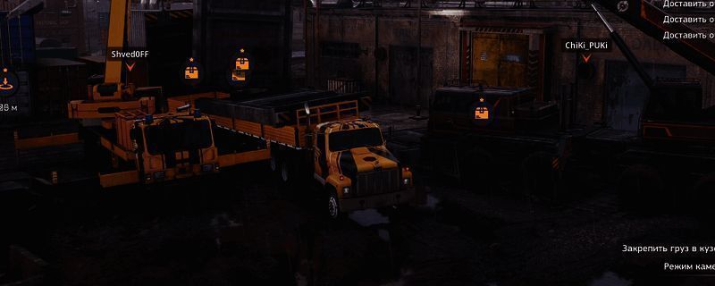 《灾后修复师》游戏界面截图,展示施工仓库外观及部分商品陈列