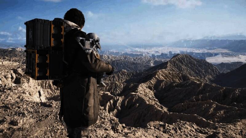 Woodkid坐在钢琴前调试音轨,背景屏幕上显示着《死亡搁浅2》的游戏画面