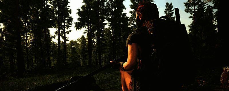 《人渣》游戏内角色手持武器，与僵尸激烈对抗的紧张场景