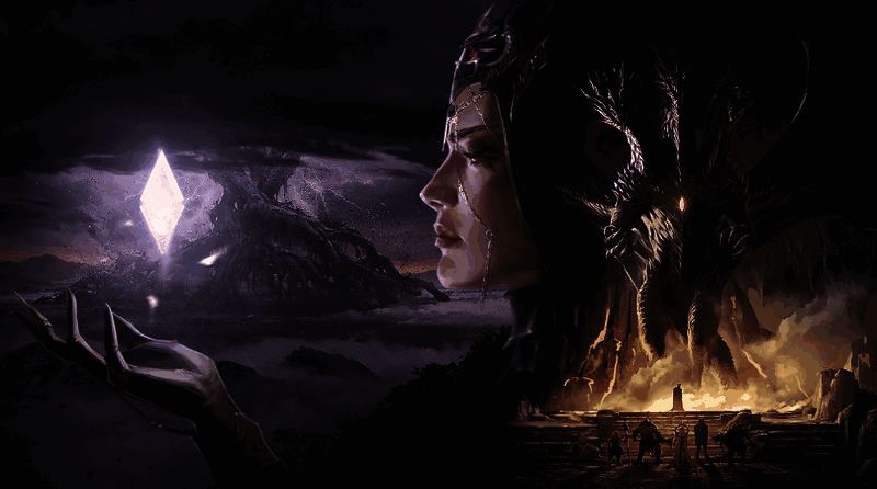 黑暗女士技能释放特效演示,猩红光芒席卷战场