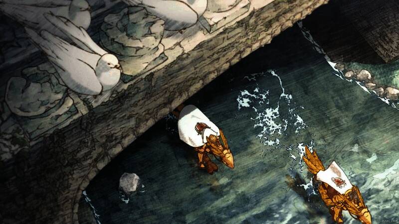 主角兰萨与迪利塔并肩作战,场景充满史诗感