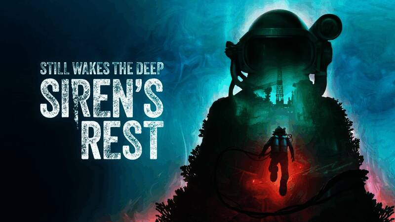 Still Wakes the Deep Siren's Rest DLC封面图，深海背景下神秘潜水员缓缓下潜