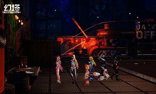 限定拟态角色希佩尔,手持武器,背景充满未来科技感