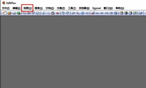 视图菜单展开状态截图,显示空白字符选项位置突出显示