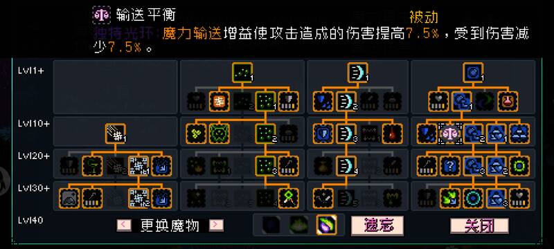 游戏内角色技能界面展示,银蛛技能树详细说明