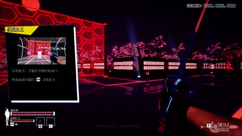 角色站在高楼俯瞰整个赛博朋克风格城市全景