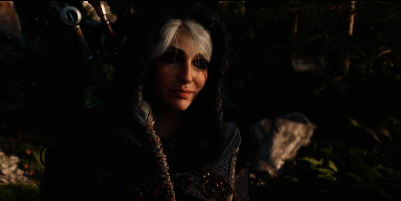 《巫师4》叙事总监Philipp Weber接受采访的画面,背景为游戏场景概念图