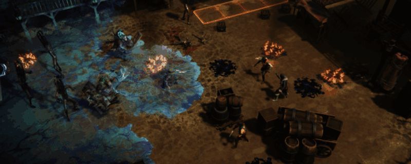 游戏主界面场景,破败的西部小镇背景中隐约可见怪物轮廓