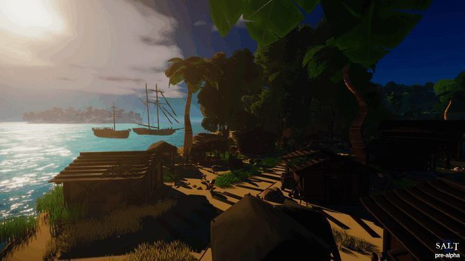 游戏内制作界面展示各类武器、工具与船只配件