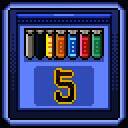 游戏内道具界面展示多种属性提升卡片和药水