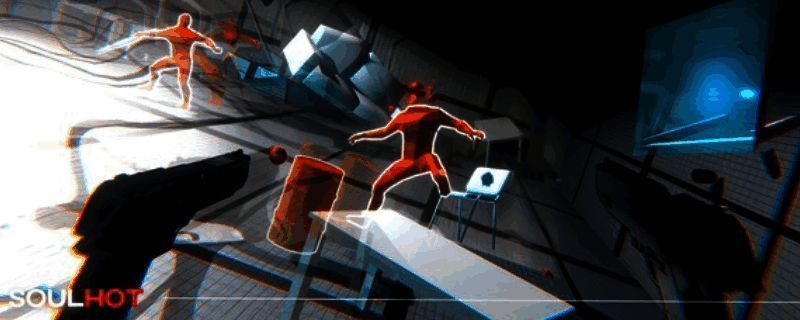 《SOULHOT》游戏封面,展示主角手持武器,背景为黑暗风格的战斗场景