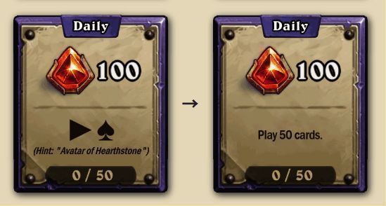 具象炉石任务界面展示出牌数量任务要求