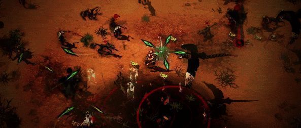 主角施展终极技能,画面中央为巨大钟形武器砸向地面,造成大范围爆炸效果