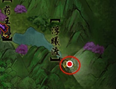 浮溪渡场景中薛荣戎站在书堆旁，玩家正在与其对话