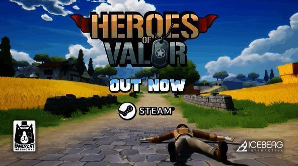 《Heroes of Valor》游戏封面图，展现战场硝烟弥漫的紧张氛围