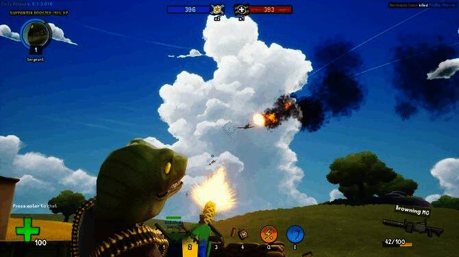 阵地防御画面，团队协作抵御敌方进攻的紧张局势