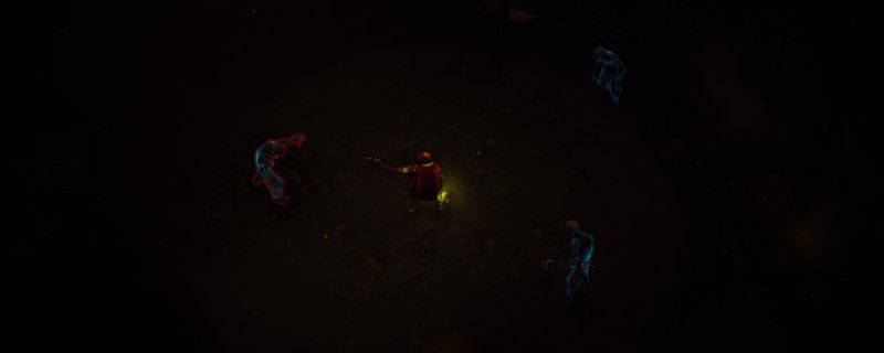 《地狱丧钟》游戏场景截图,黑暗风格画面中角色手持武器面对神秘生物