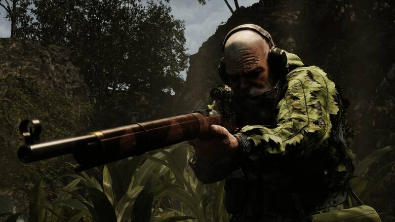 Boss战画面,主角与巨型机械装置激烈交火