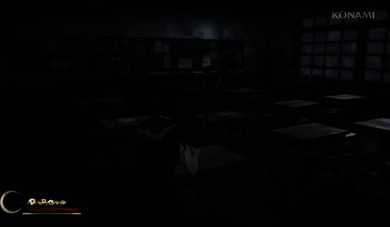 废墟般的城市远景,天空被血色笼罩,展现末世景象