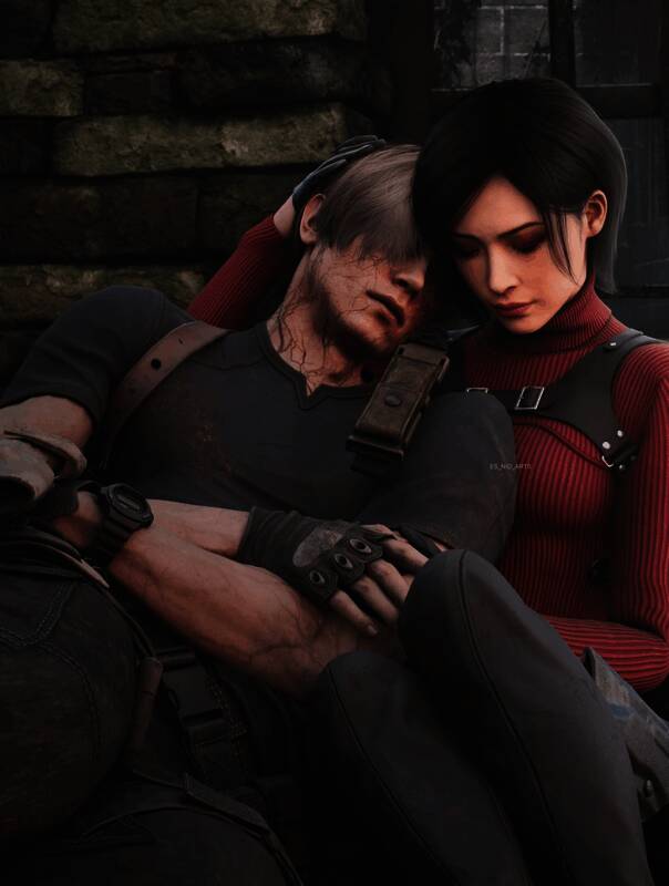 艾达轻抚里昂脸颊的温馨画面，营造出强烈的情感冲击力