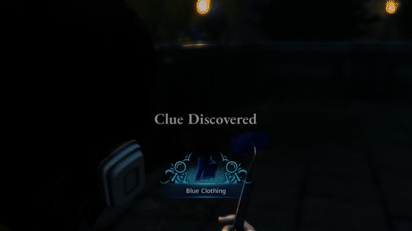 犯罪现场散落着各种物品,玩家正弯腰收集地上的指纹和血样