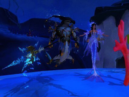 龙神鲨战宠展示动画,威风凛凛伴随光芒特效