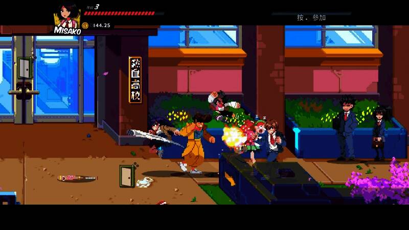 热血少女角色互动画面展现幽默剧情表现