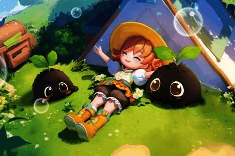 游戏场景细节展示图,屋顶绿植与自然景观融为一体