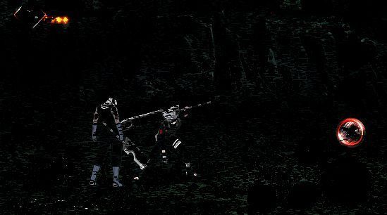 雾气弥漫中秽土再不斩进入隐身状态,留下残影迷惑敌人