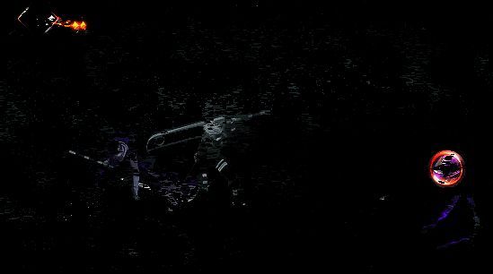 鬼人组合技连斩之后血雾缭绕,最终一刀威力惊天动地