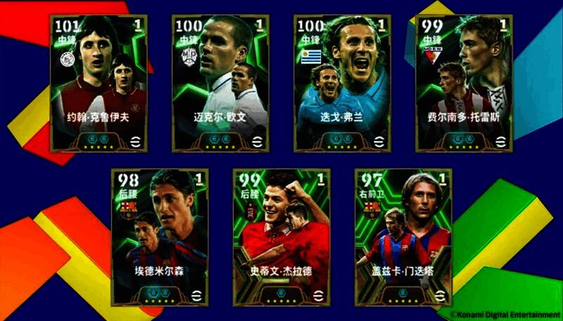 游戏中球员克鲁伊夫形象,身穿阿贾克斯队服,眼神坚定