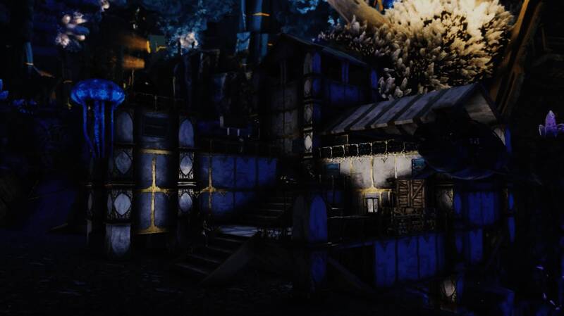 水下装备展示图，包括潜水服、推进装置等多种科技道具