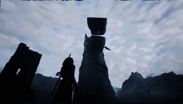 琳恩在风暴中高举双手，魔法能量在空中翻涌