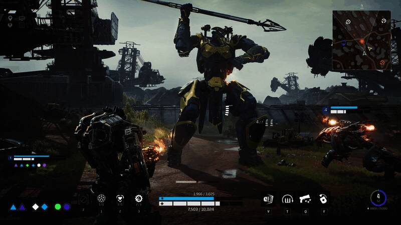 《钢铁猎手》角色设计图，展示多种风格迥异的机甲战士