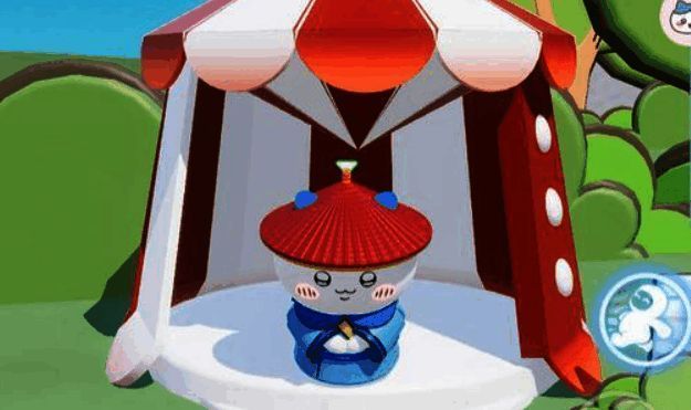 吉伊卡哇角色与《元梦之星》场景结合,营造梦幻可爱的氛围