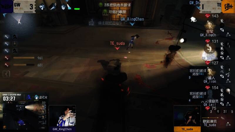 GW_XingChen利用电车撞晕监管者为自己创造逃生机会