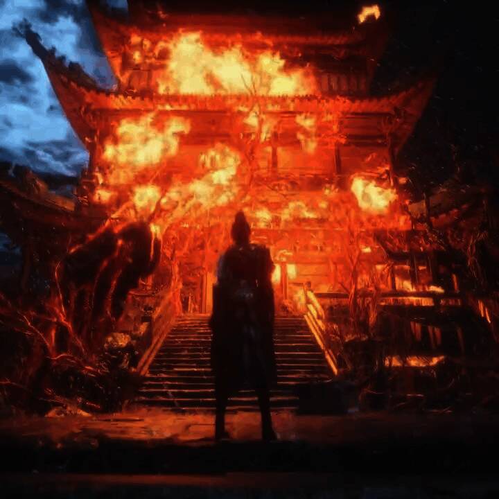 角色技能释放瞬间特效华丽,红色能量环绕周身