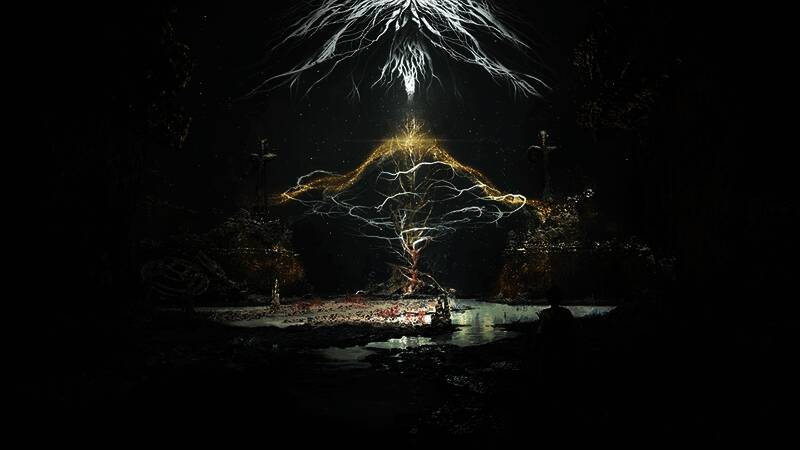 游戏场景还原三星堆青铜神树造型建筑细节