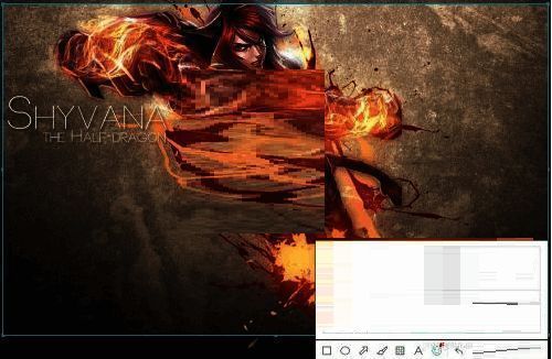 用户完成截图后的个性化编辑界面展示