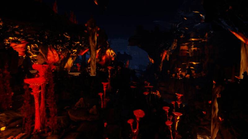 游戏中呈现五种不同风格的深海生态环境,色彩斑斓且结构复杂