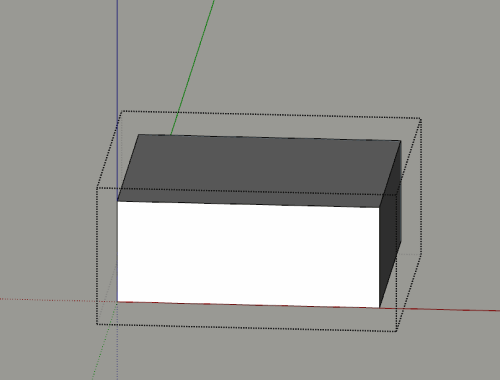 模型已被创建为群组,界面中显示蓝色高亮边框表示已选中