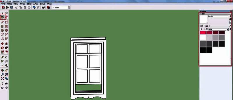材质下拉菜单截图,显示玻璃与镜子选项