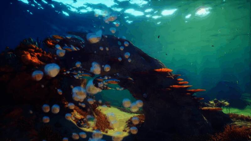 开发者正在调试游戏场景,屏幕上显示《深海迷航2》界面