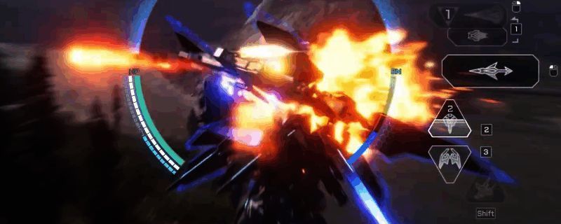 游戏内机甲展示画面，四台不同型号的机甲呈战斗姿态排列