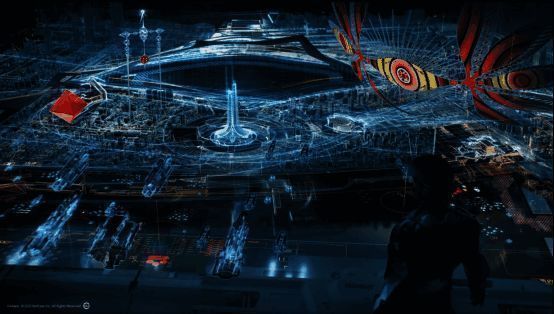 《无尽的拉格朗日》跨星系远征场景,舰队在星海间航行