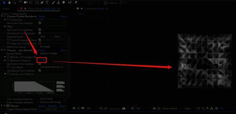 最终三维三角面效果展示,几何结构立体感十足