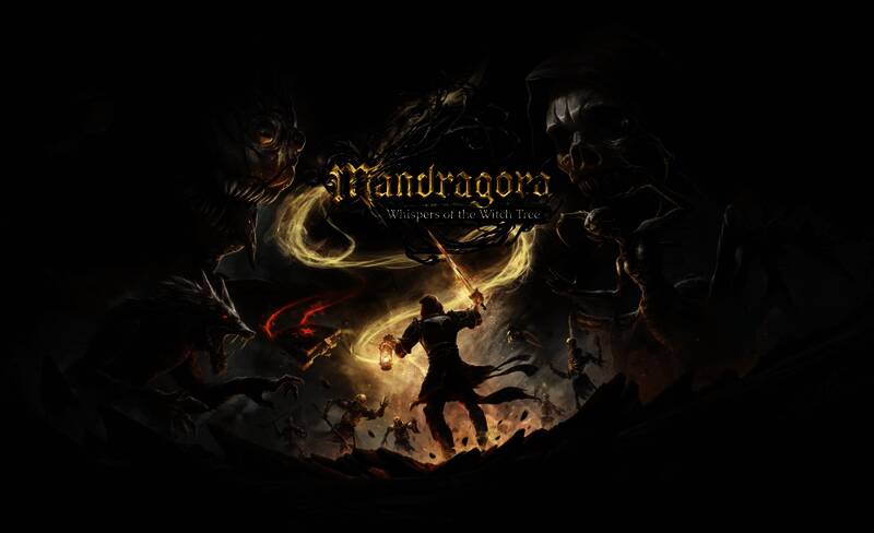 《秘影曼德拉:女巫树的低语》游戏画面,神秘森林与古老建筑交错